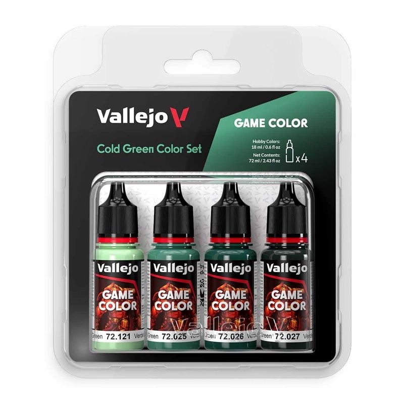 Vallejo - Prince August - 72383 - Game Color Set : Vert Froid - Cold Green