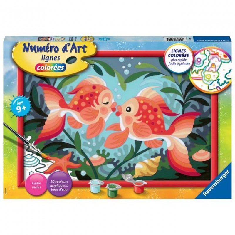 Ravensburger - Numéro d'art - 31x21cm - Bisous de poissons