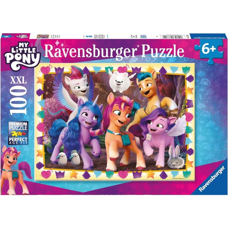 Ravensburger - Puzzle 100 pièces XXL - Aventures entre poneys ! - My Little Pony