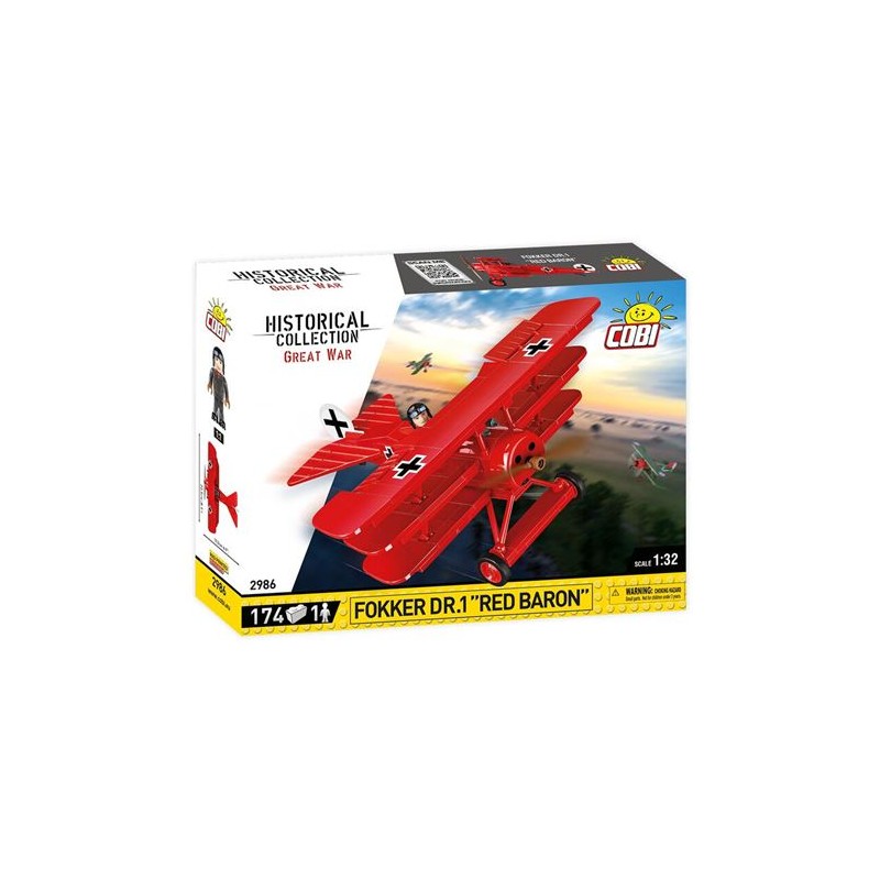 Cobi - Jeu de construction - Avion Fokker DR.1 Baron Rouge