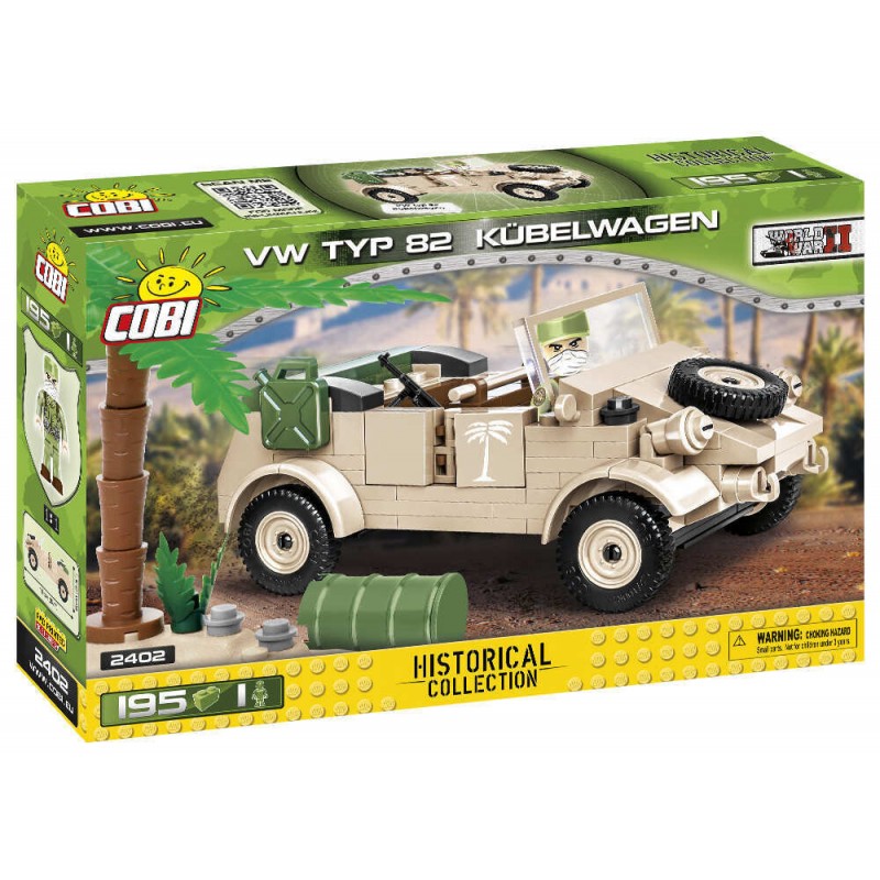 Cobi - Jeu de construction - Voiture allemande VW kubelwagen Type 82 Afrika Korps