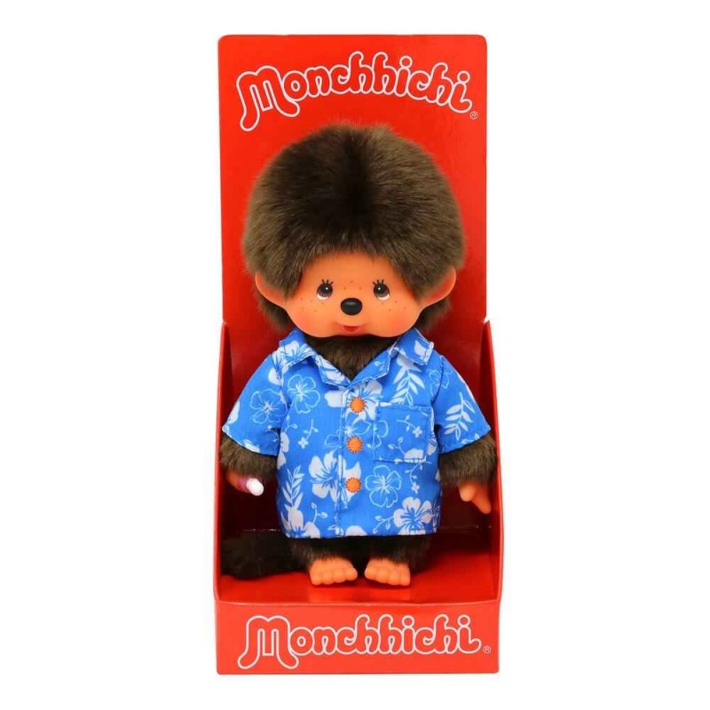 Monchhichi - Peluche kiki garçon hawaii - 20 cm