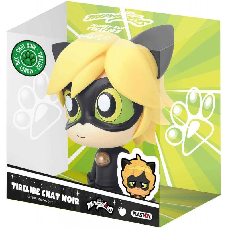 Plastoy - Figurine - 80165 - Tirelire - Miraculous Ladybug - Chat noir