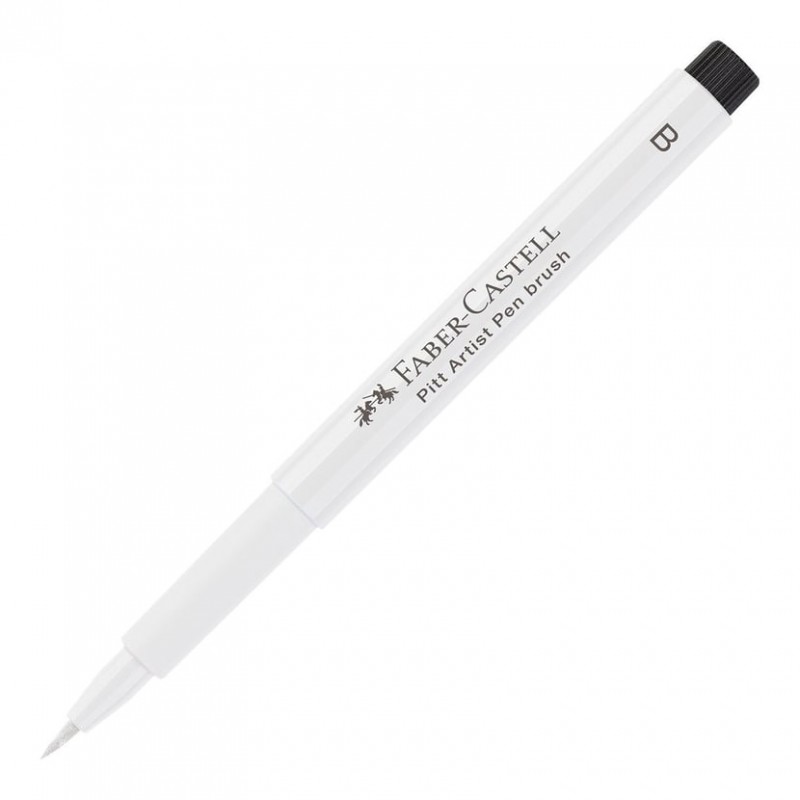 Faber-Castell - Beaux arts - Feutre PITT pointe brush B - Blanc