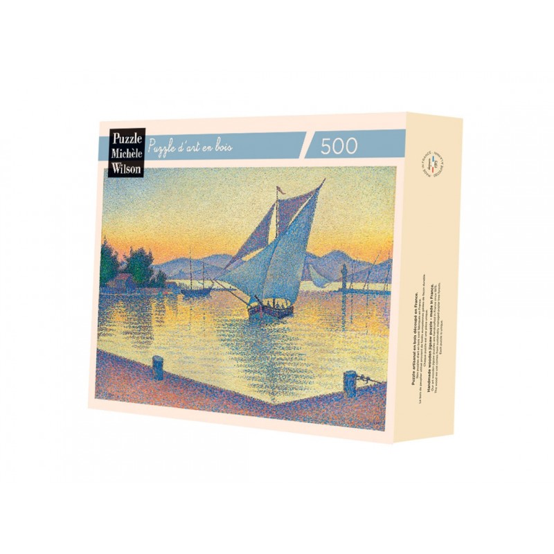 Michele Wilson - Puzzle d'art en bois - 500 pièces - Le port au coucher de soleil