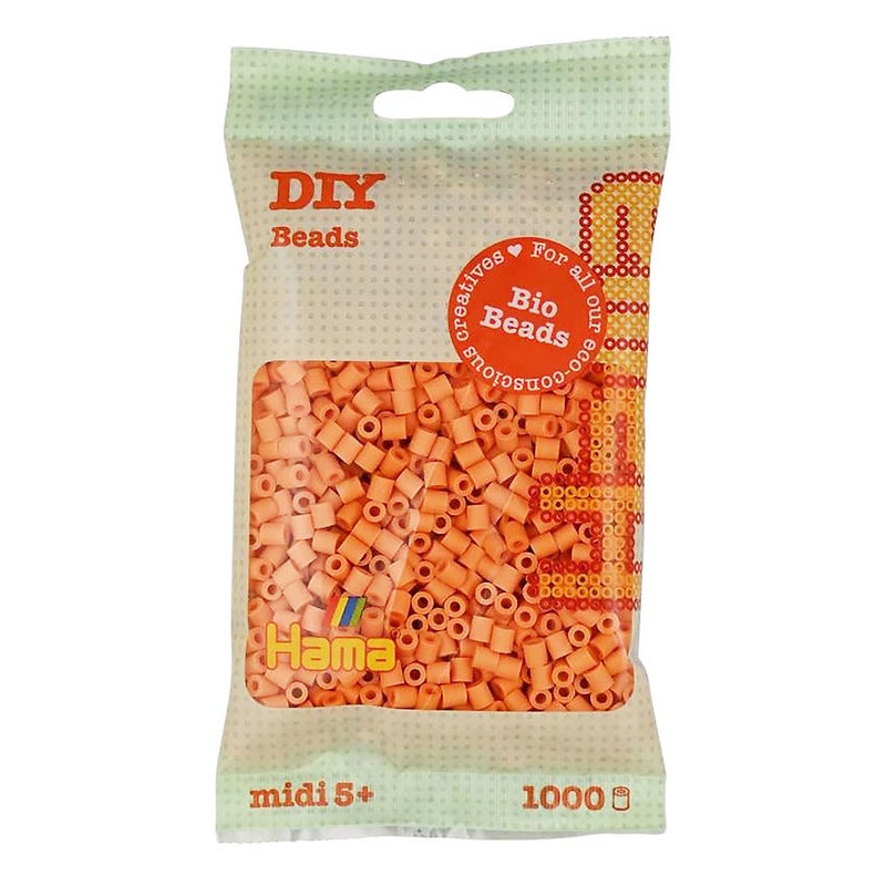 Hama - 190-105 - Perles à repasser - Midi sachet 1000 perles BIO abricot claire