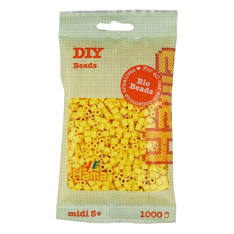 Hama - 190-103 - Perles à repasser - Midi sachet 1000 perles BIO jaune claire