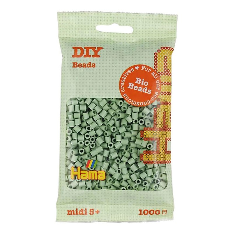 Hama - 190-101 - Perles à repasser - Midi sachet 1000 perles BIO eucalyptus