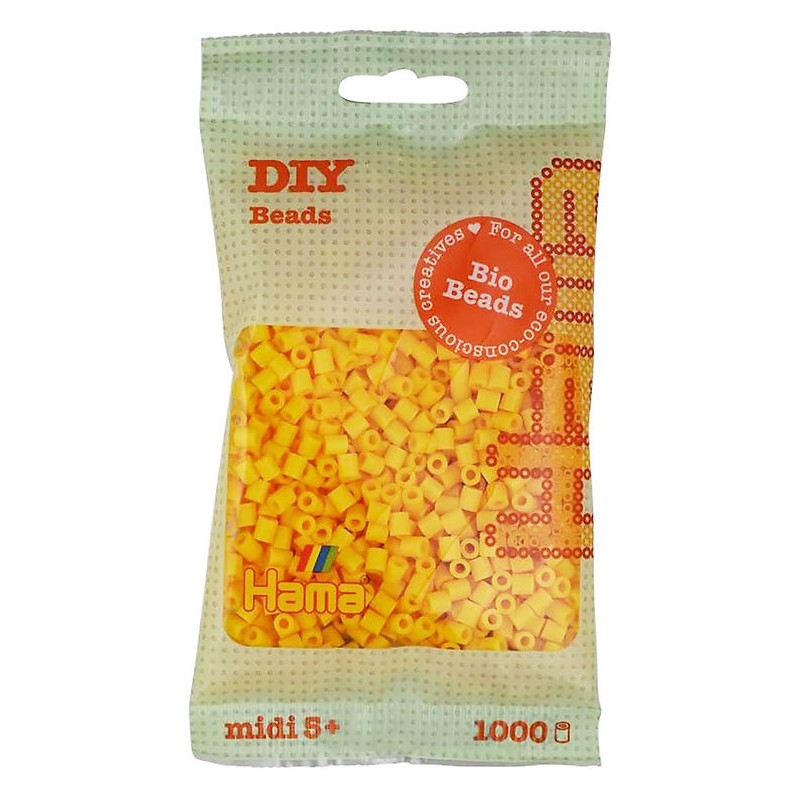 Hama - 190-003 - Perles à repasser - Midi sachet 1000 perles BIO jaune