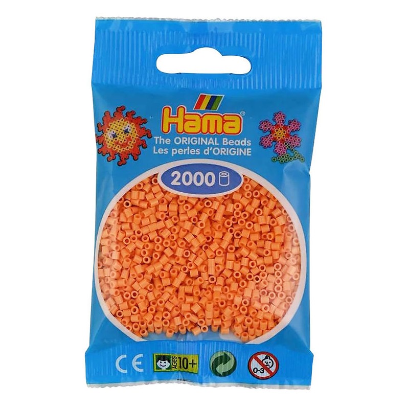 Hama - 501-105 - Perles à repasser - Mini Sachet 2000 perles abricot clair