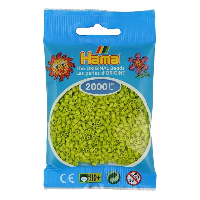 Hama - 501-104 - Perles à repasser - Mini Sachet 2000 perles citron vert