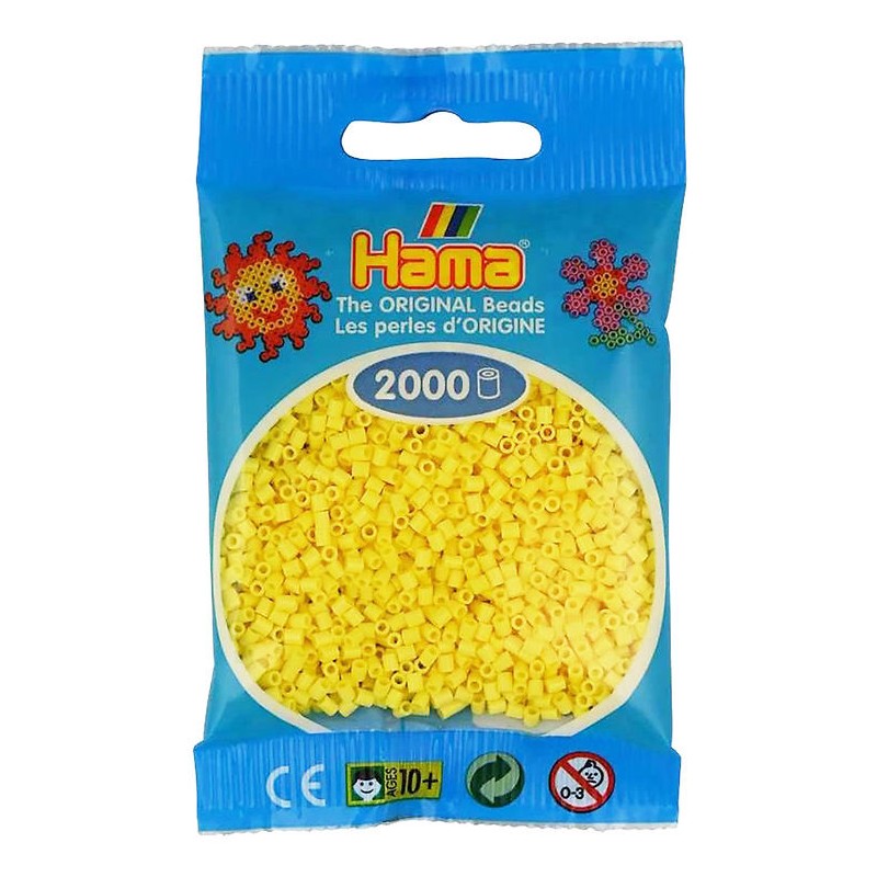 Hama - 501-103 - Perles à repasser - Mini Sachet 2000 perles jaune clair