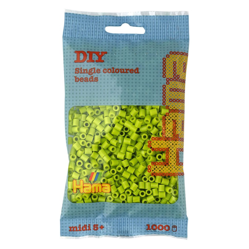 Hama - 207-104 - Perles à repasser - Midi Sachet 1000 perles citron vert