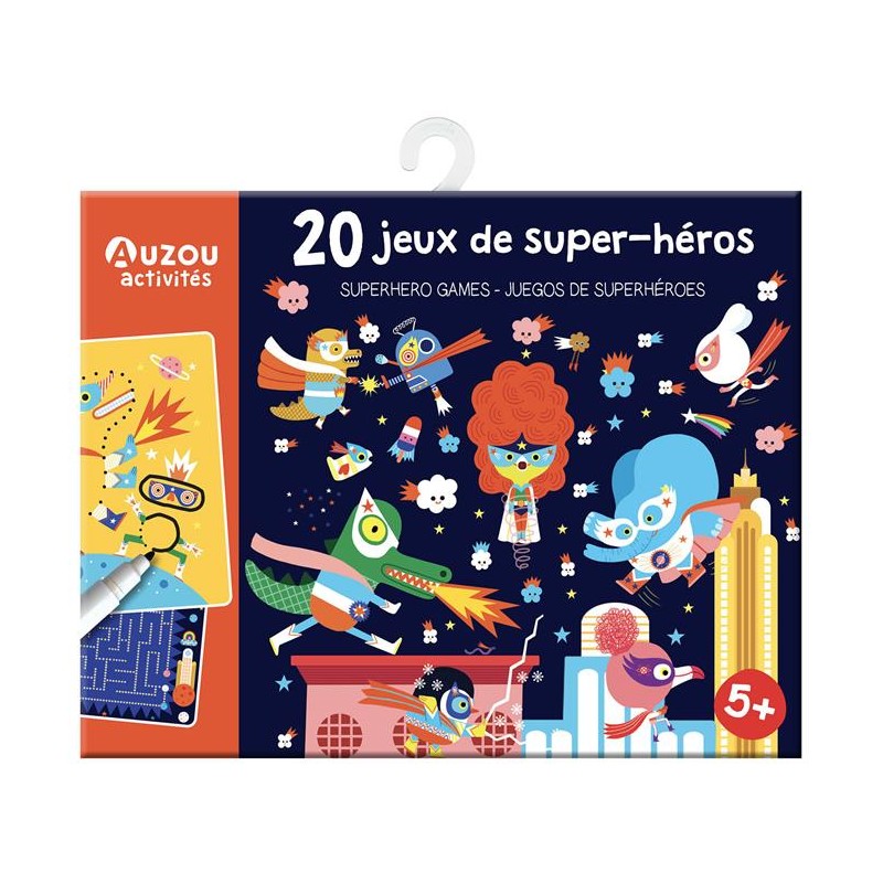 Auzou - Ma pochette de jeux - 20 jeux de super-héros