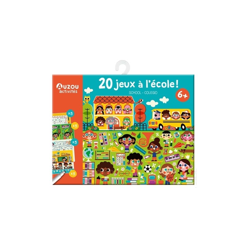 Auzou - Ma pochette de jeux - 20 jeux à l'école