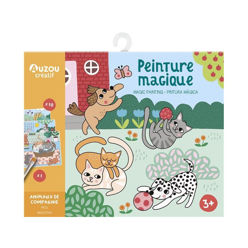 Auzou - Ma pochette d'artiste - peinture magique animaux de compagnie