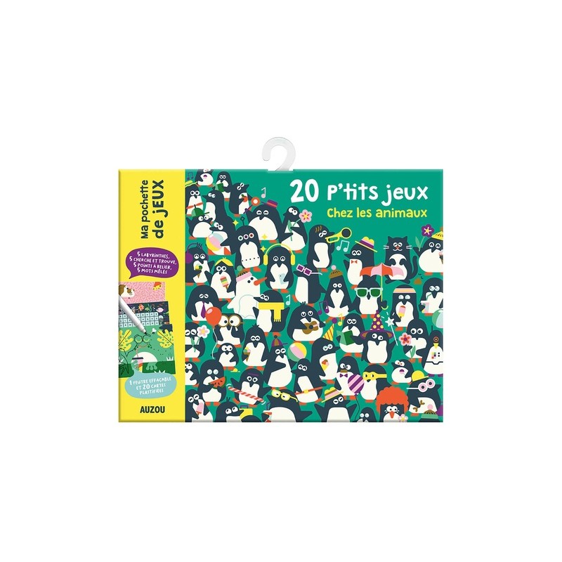 Auzou - Ma pochette de jeux - 20 p'tits jeux chez les animaux