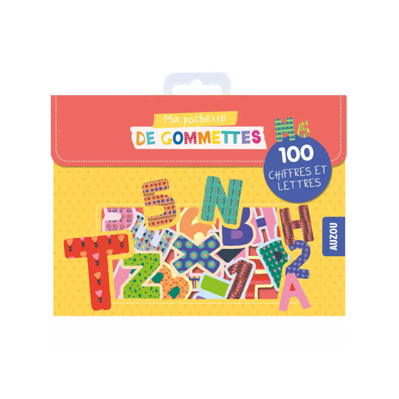 Auzou - Ma pochette de gommettes - 100 lettres et chiffres