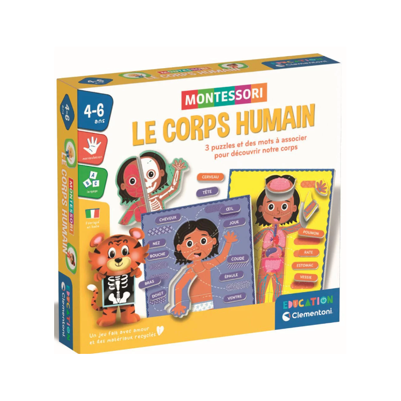 Clementoni - Jeu éducatif - Le corps humain - Montessori