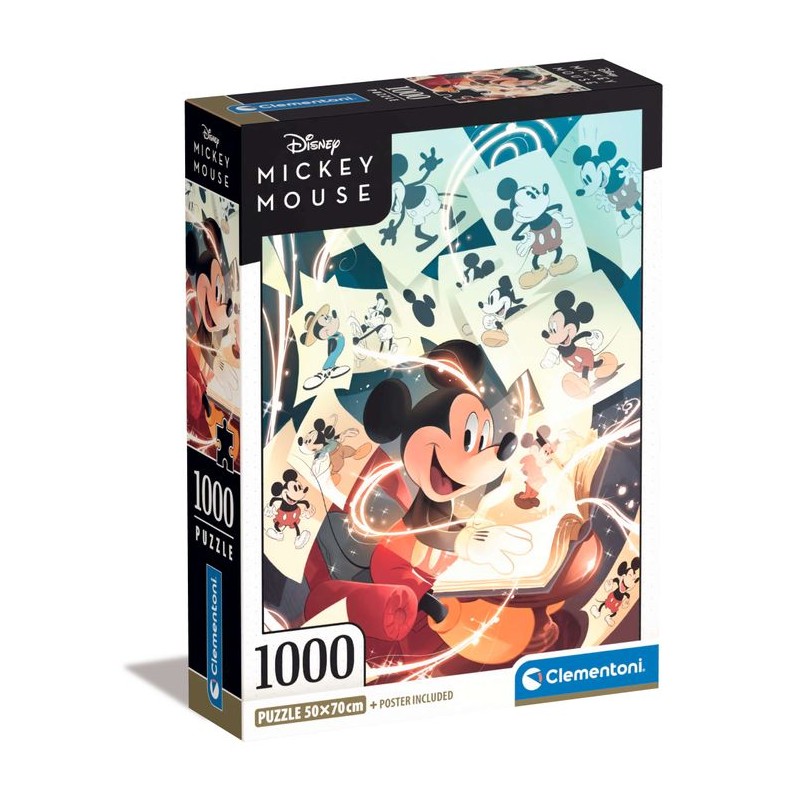 Clementoni - Compact Puzzle 1000 pièces - Mickey Mouse Celebration