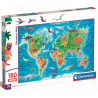 Clementoni - Puzzle 180 pièces - Dinosaurs Map