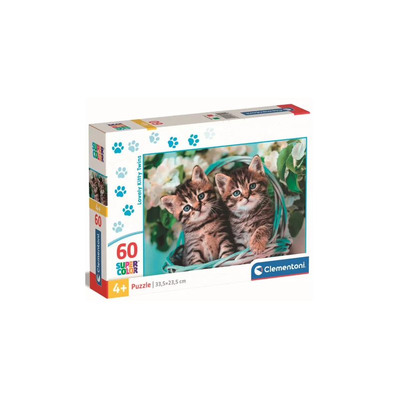 Clementoni - Puzzle 60 pièces - Lovely Kitty Twins