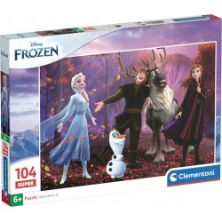 Clementoni - Puzzle 104 pièces Super - La Reine des Neiges