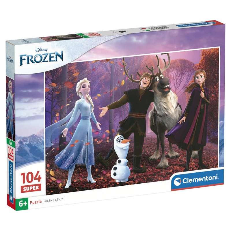 Clementoni - Puzzle 104 pièces Super - La Reine des Neiges