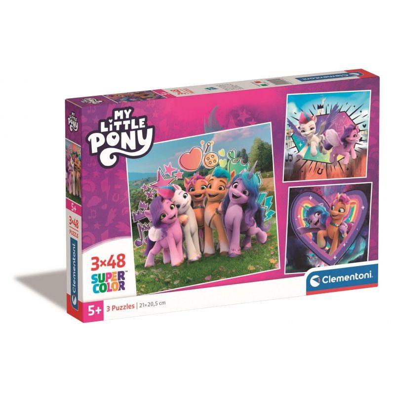 Clementoni - Puzzle 3x48 pièces - My Little Pony