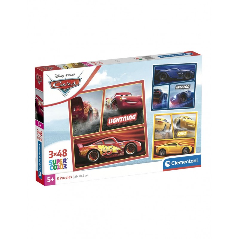 Clementoni - Puzzle 3x48 pièces - Cars