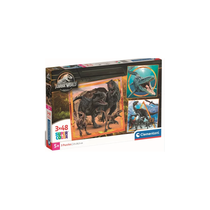 Clementoni - Puzzle 3x48 pièces - Jurassic World