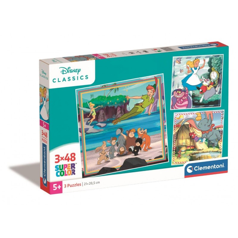 Clementoni - Puzzle 3x48 pièces - Disney Classics