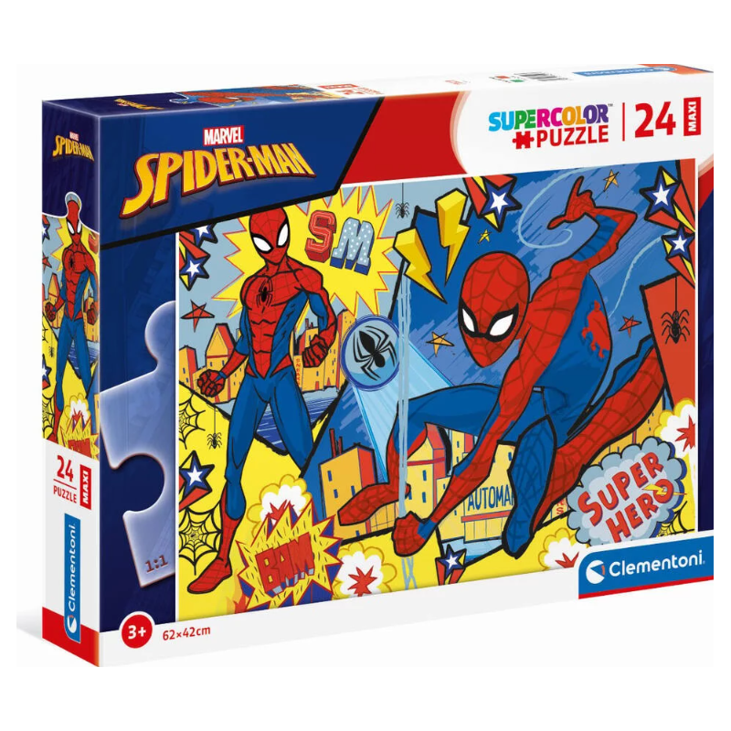 Clementoni - Puzzle 24 pièces Maxi - Spider-Man