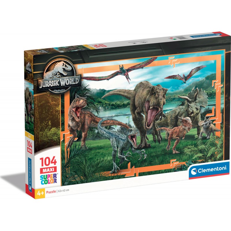 Clementoni - Puzzle 104 pièces Maxi - Jurassic World