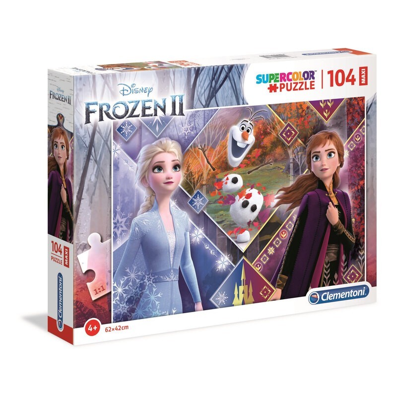 Clementoni - Puzzle 104 pièces Maxi - La Reine des Neiges