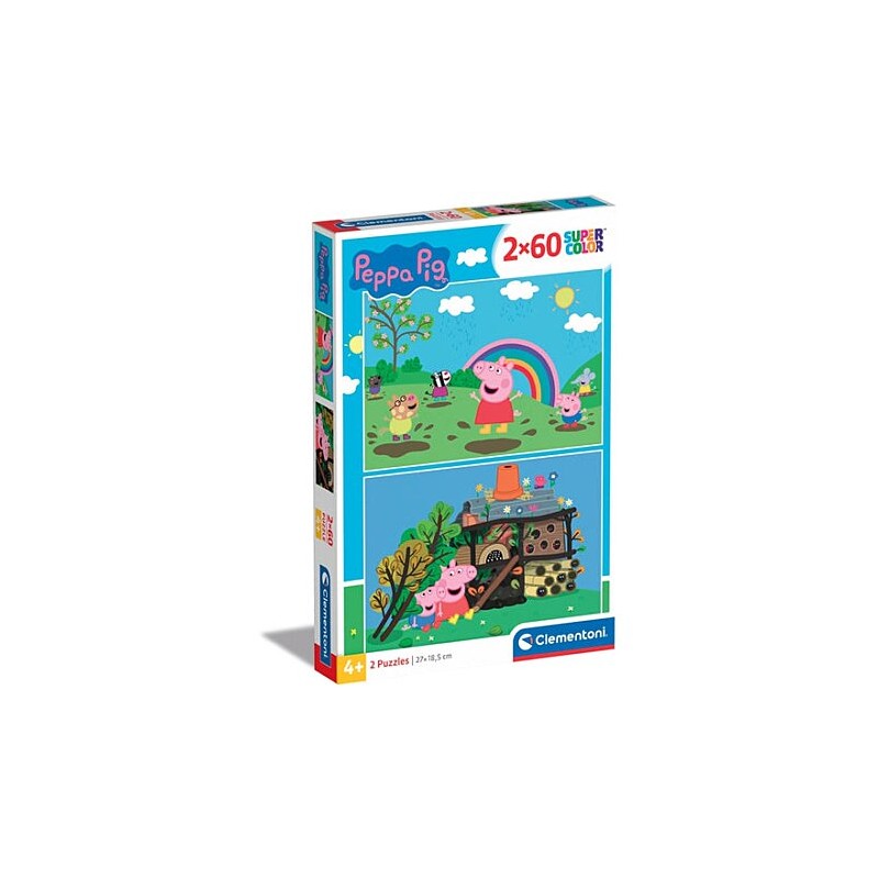 Clementoni - Puzzle 2x60 pièces - Peppa Pig