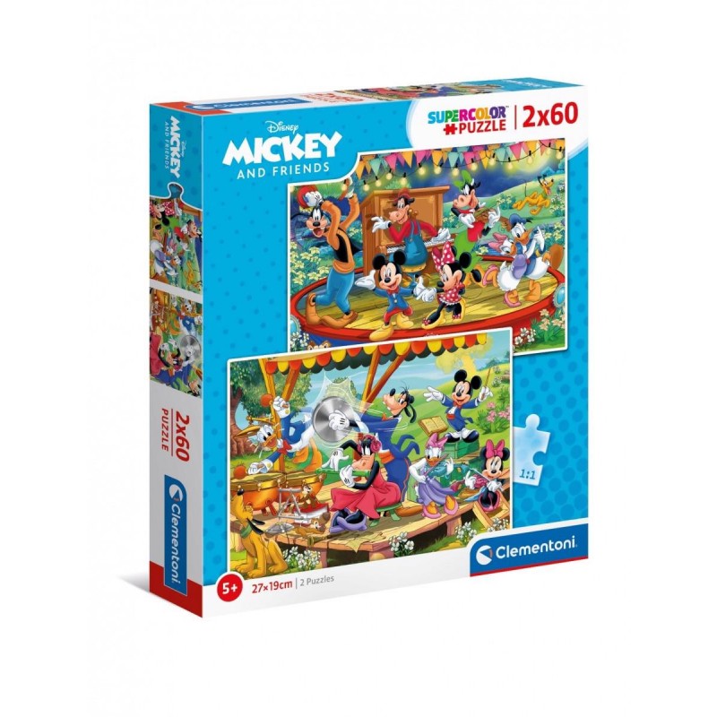 Clementoni - Puzzle 2x60 pièces - Mickey and friends