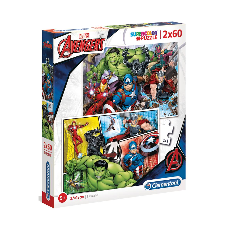 Clementoni - Puzzle 2x60 pièces - The Avengers