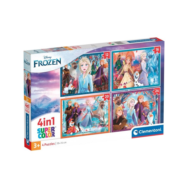 Clementoni - Puzzle 4 en 1 - La Reine des Neiges