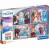 Clementoni - Puzzle 4 en 1 - La Reine des Neiges