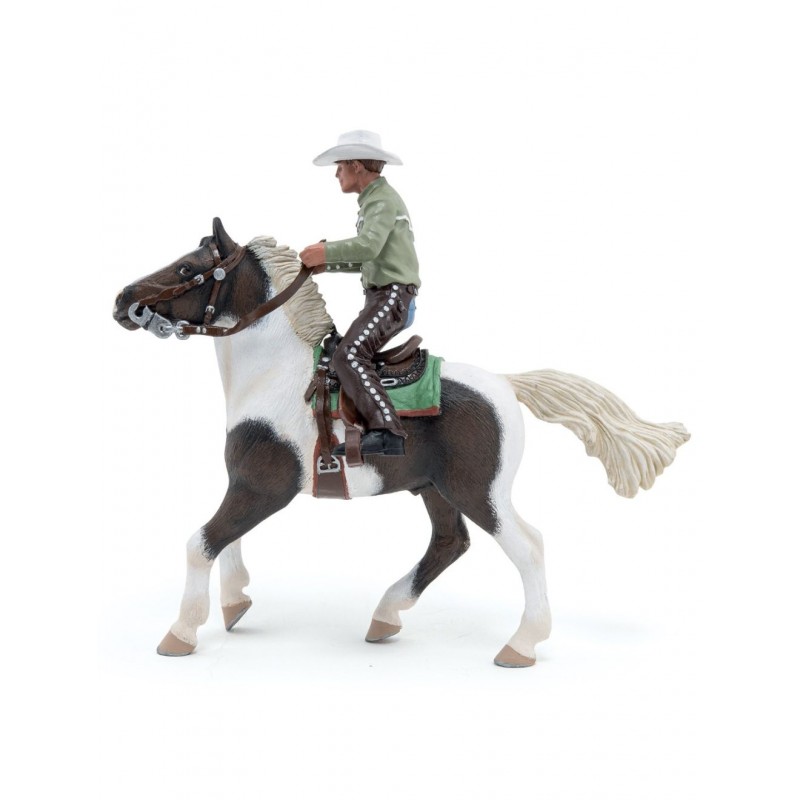 Papo - Figurine - 51573 - Chevaux, poulains et poneys - Cheval western et son cavalier