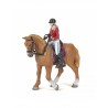 Papo - Figurine - 51564 - Chevaux, poulains et poneys - Cheval de promenade et sa cavalière