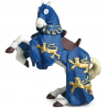 Papo - Figurine - 39339 - Médiéval fantastique - Cheval du roi Richard bleu