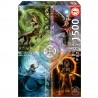 Educa - Puzzle 1500 pièces - Elemental magic star chart, Anne Stokes