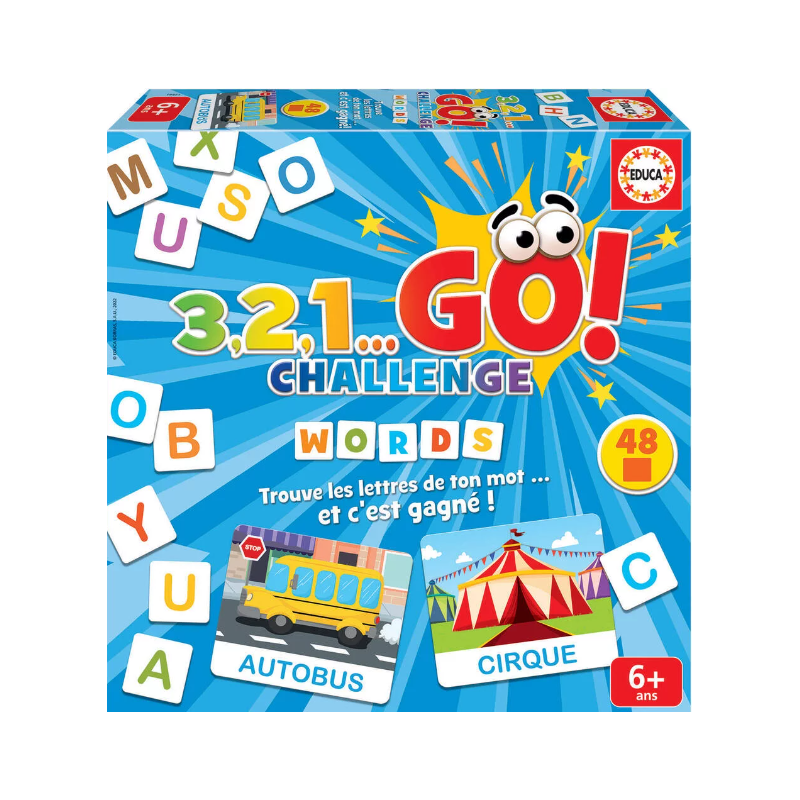 Educa - Jeu de société - 3.2.1 Go - Challenge WORDS