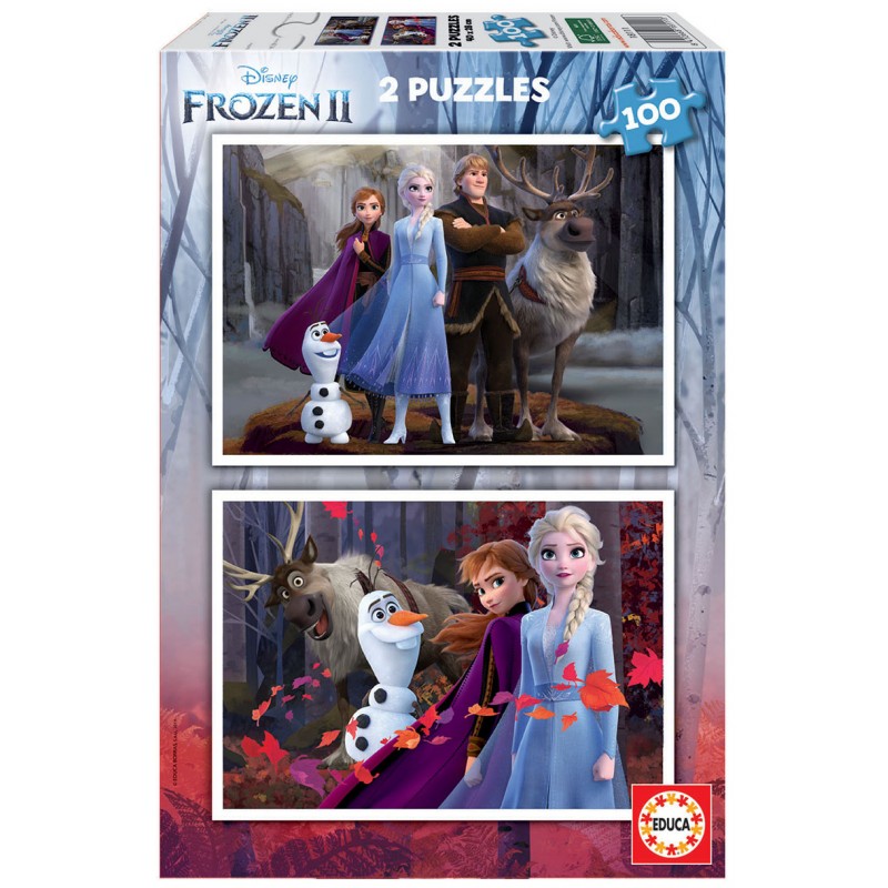 Educa - Puzzle 2x100 pièces - La Reine des Neiges 2