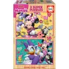 Educa - Puzzle 2x16 pièces - Minnie and the happy helpers