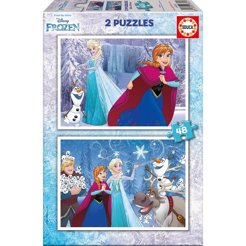 Educa - Puzzle 2x48 pièces - La Reine des Neiges