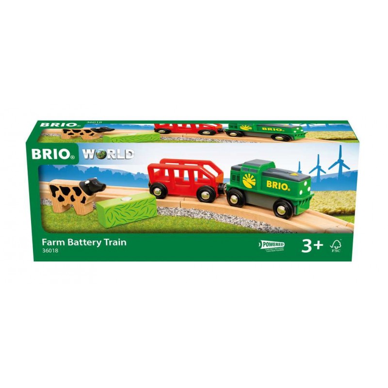 Brio - Jeu en bois - Train de la Ferme à Pile