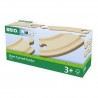 Brio - Jeu en bois - Petits Rails Courbes - 90 Mm